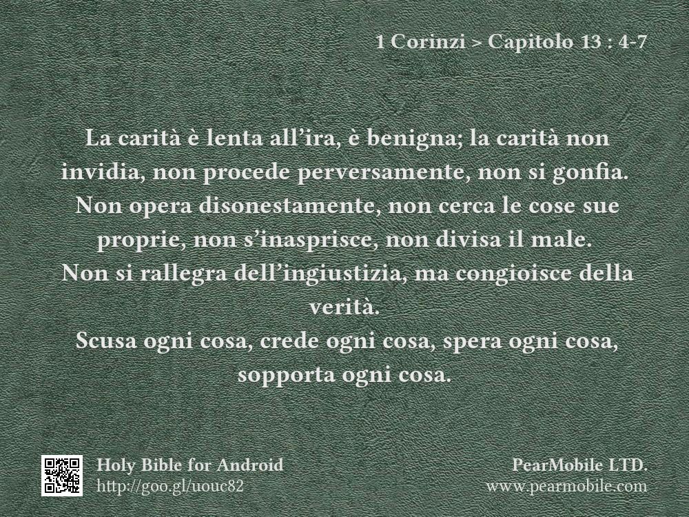 1 Corinzi, Capitolo 13:4-7